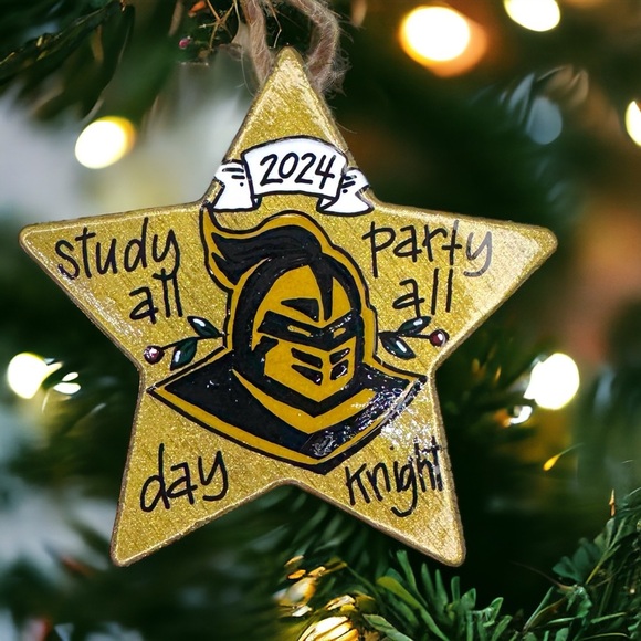 Shine Bright, Knights! UCF Christmas Ornament - Perfect for College Memories! - Picture 5 of 7